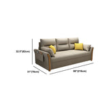 Scratch Resistant Linen Blend Flared Arm Sleeper Sofa Image - 13