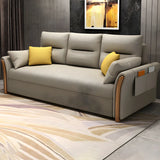 Scratch Resistant Linen Blend Flared Arm Sleeper Sofa Image - 3