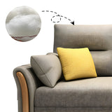 Scratch Resistant Linen Blend Flared Arm Sleeper Sofa Image - 6