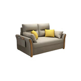 Scratch Resistant Linen Blend Flared Arm Sleeper Sofa Image - 9
