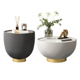 Scratch Resistant Round Stone Bunching Coffee Tables Image - 2