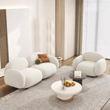 Scratch Resistant Sherpa Concealed Support Loveseat Image - 1