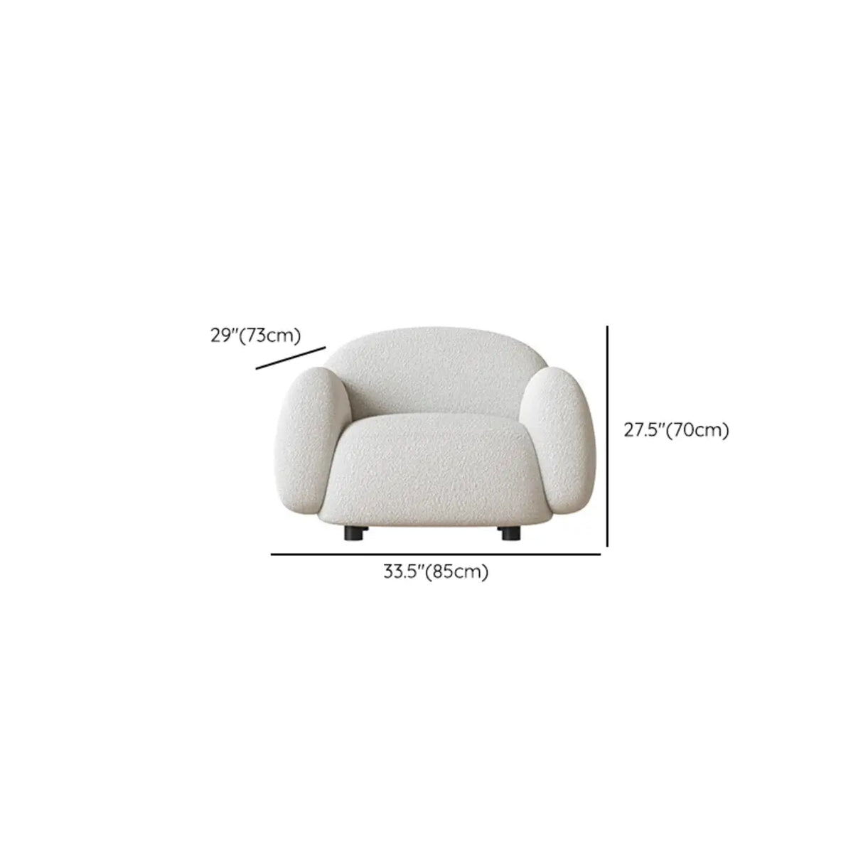 Scratch Resistant Sherpa Concealed Support Loveseat 