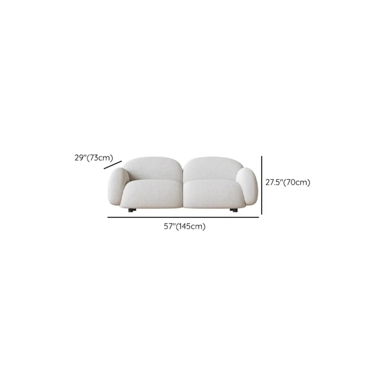 Scratch Resistant Sherpa Concealed Support Loveseat Image - 12