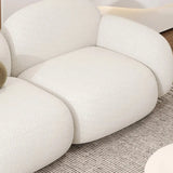 Scratch Resistant Sherpa Concealed Support Loveseat Image - 7