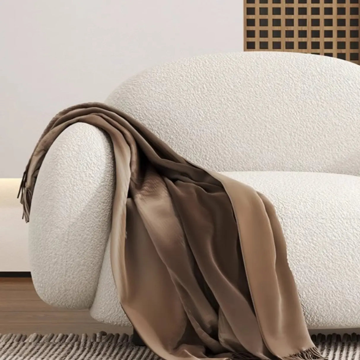 Scratch Resistant Sherpa Concealed Support Loveseat Image - 8