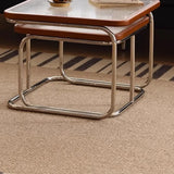 Scratch Resistant Square Stainless Steel Nesting Tables Image - 14