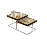 Scratch Resistant Square Stainless Steel Nesting Tables Image - 2