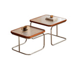 Scratch Resistant Square Stainless Steel Nesting Tables Image - 5