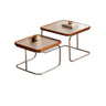 Scratch Resistant Square Stainless Steel Nesting Tables Image - 5