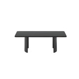 Scratch Resistant Stone Rectangular Sled Coffee Table Image - 10