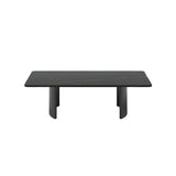 Scratch Resistant Stone Rectangular Sled Coffee Table Image - 11