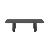 Scratch Resistant Stone Rectangular Sled Coffee Table Image - 16