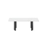 Scratch Resistant Stone Rectangular Sled Coffee Table Image - 20