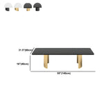 Scratch Resistant Stone Rectangular Sled Coffee Table Image - 24