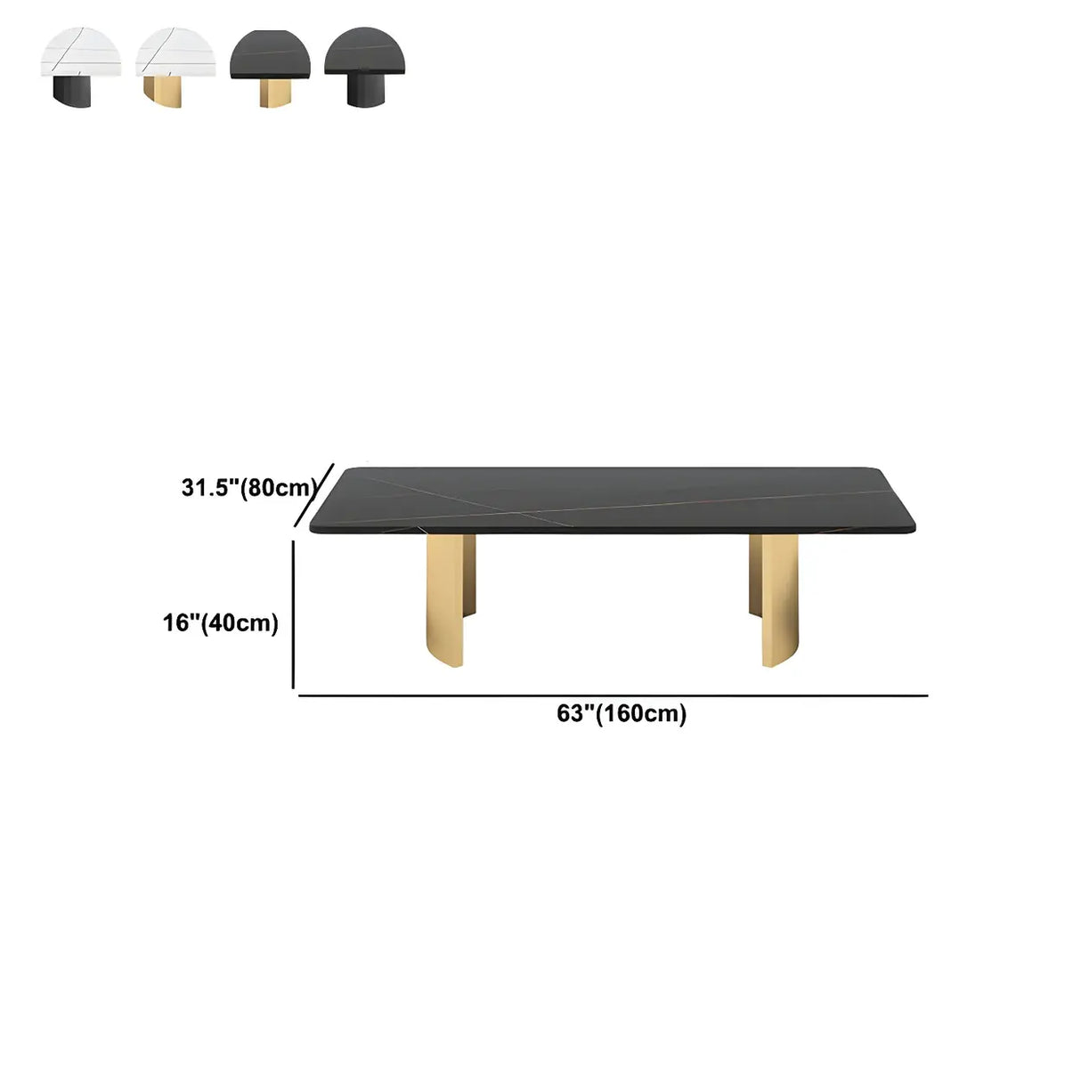Scratch Resistant Stone Rectangular Sled Coffee Table Image - 25