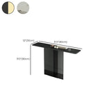 Scratch-resistant Stone Rectangular White Console Table #size