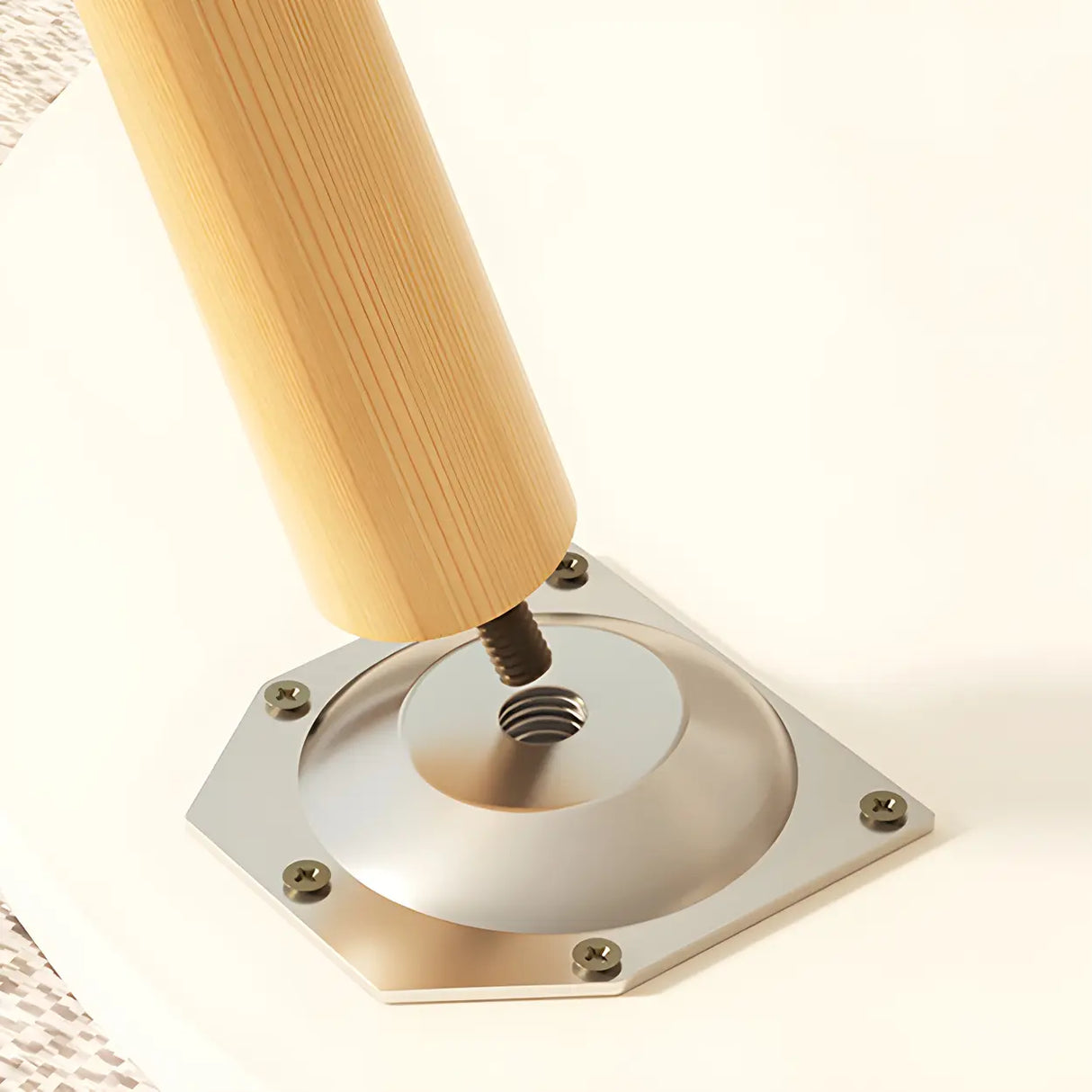 Scratch Resistant Wood Round Coffee Table with 3 Legs Image - 7