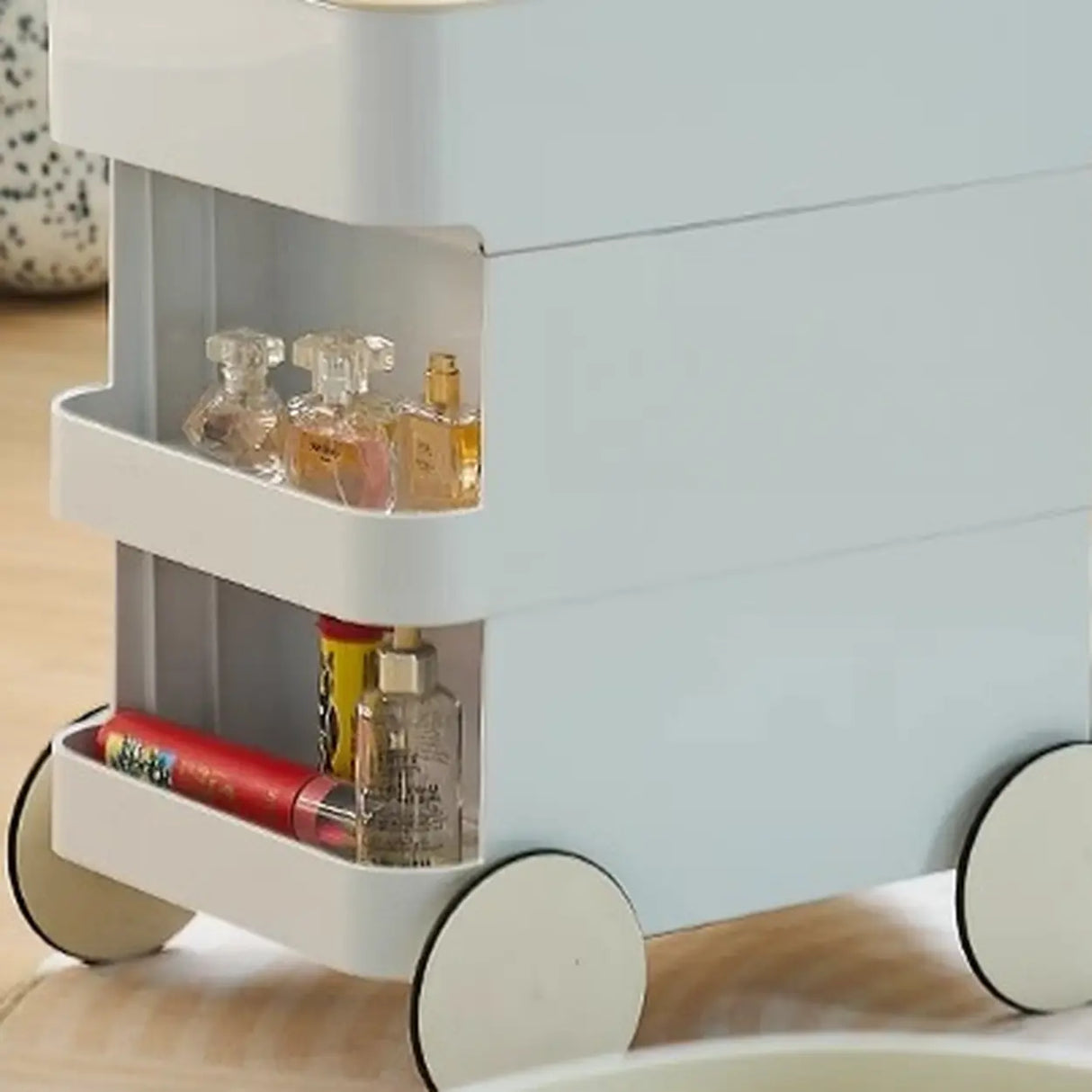 Scrollable Tip Resistant Nightstand with Open Storage Image - 13