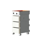 Scrollable Tip Resistant Nightstand with Open Storage Image - 15