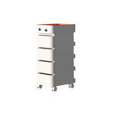 Scrollable Tip Resistant Nightstand with Open Storage Image - 18