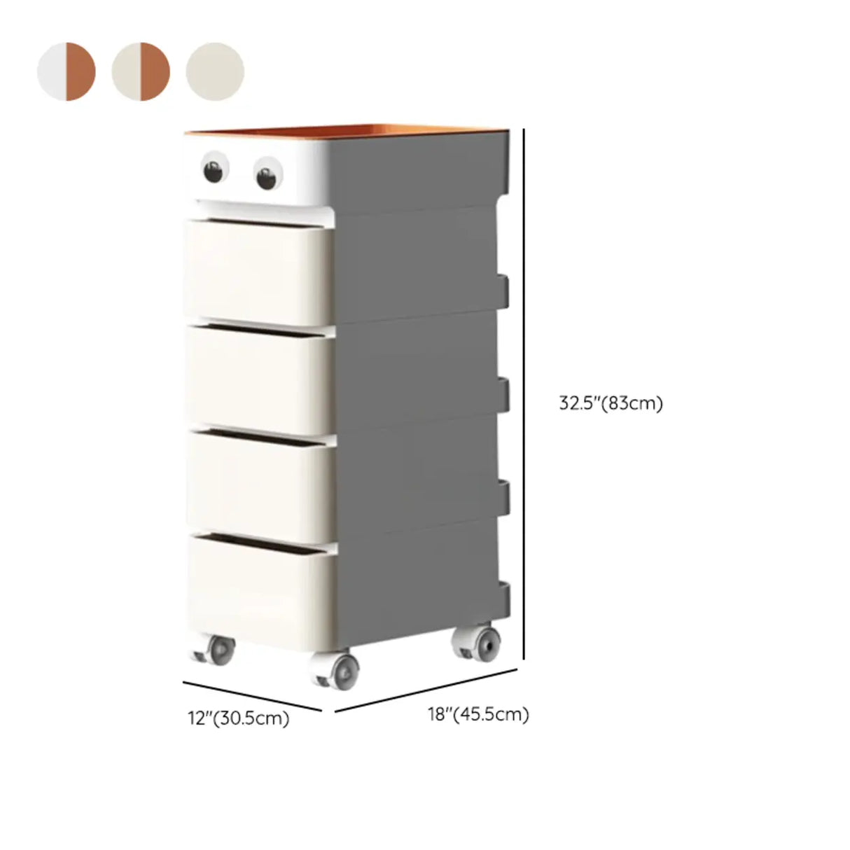 Scrollable Tip Resistant Nightstand with Open Storage Image - 23