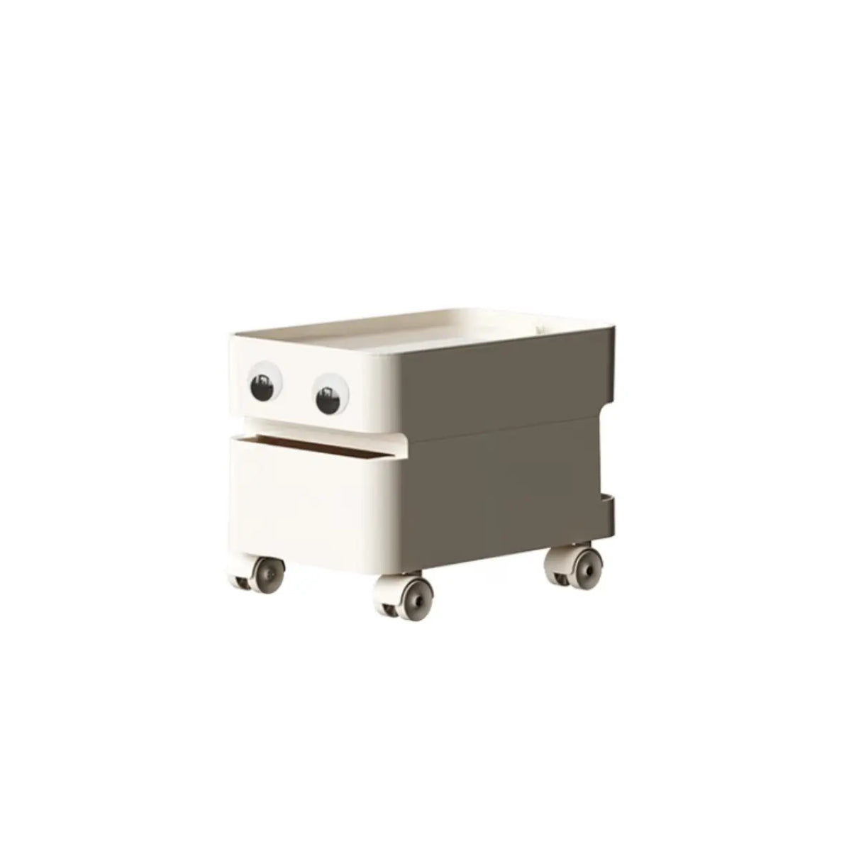 Scrollable Tip Resistant Nightstand with Open Storage Image - 5