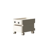 Scrollable Tip Resistant Nightstand with Open Storage Image - 5