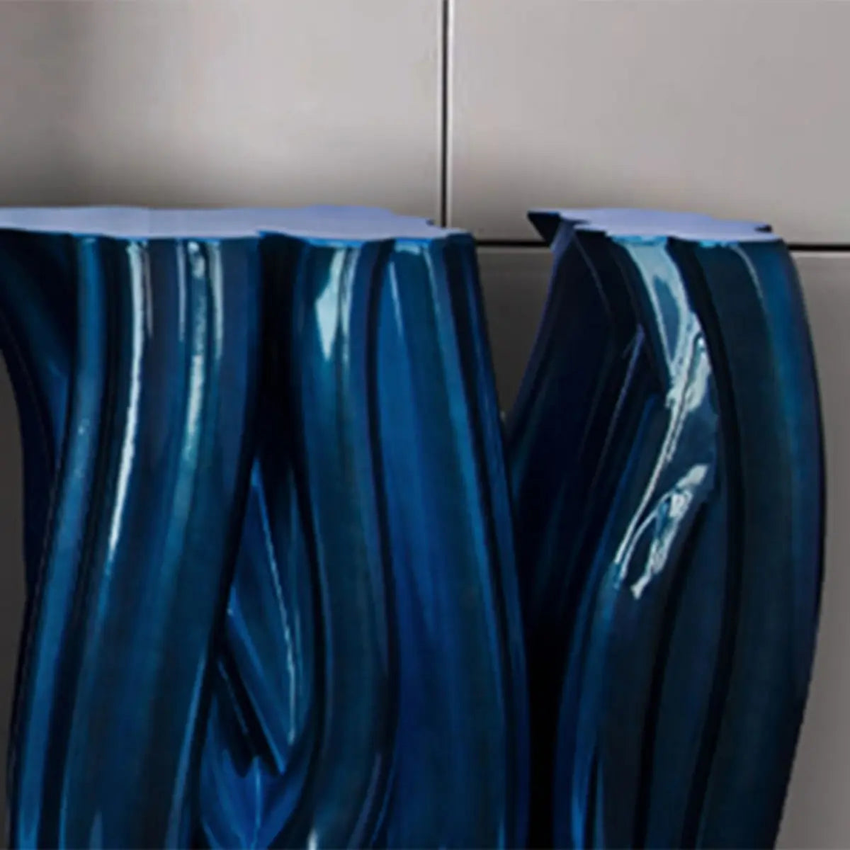 Sculptural Abstract Fiberglass Gold Metal Console Table Image - 11