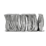 Sculptural Abstract Fiberglass Gold Metal Console Table Image - 7
