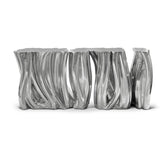 Sculptural Abstract Fiberglass Gold Metal Console Table Image - 7