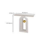 Sculptural Curved Stone Abstract Base White Console Table Image - 19