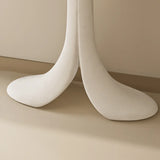 Sculptural Curved Stone Abstract Base White Console Table Image - 8