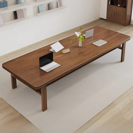 Sepia Standard Lumber Multi-personal Writing Desk Image - 2