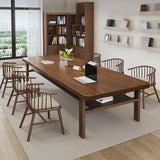 Sepia Standard Lumber Multi-personal Writing Desk Image - 3