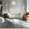 Shabby Chic Rectangular Polyester Gray Area Rug Image - 3