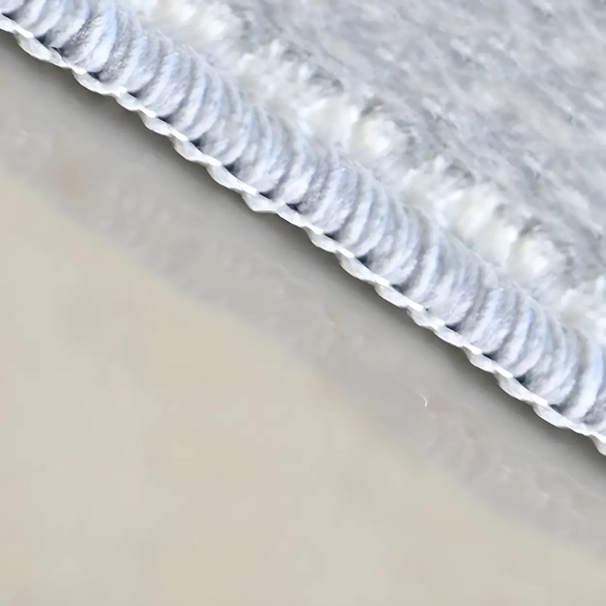 Shabby Chic Rectangular Polyester Gray Area Rug Image - 9