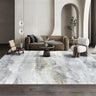 Shabby Chic Rectangular Polyester Gray Area Rug Image - 10