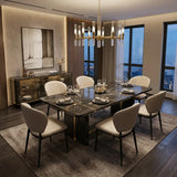 Shell Back Leather Upholstered Dining Chairs Set of 2 Image - 5