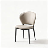 Shell Back Leather Upholstered Dining Chairs Set of 2 Image - 7