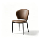 Shell Back Leather Upholstered Dining Chairs Set of 2 Image - 8