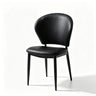 Shell Back Leather Upholstered Dining Chairs Set of 2 Image - 9