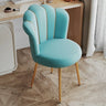 Shell Solid Back Upholstered Dining Chair with Gold Leg Image - 9
