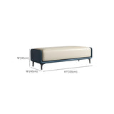 Short Grey Leather Upholstered Bedroom Bench with Legs Image - 20