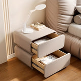 Short Height Wood Frame Two Drawers Kids Nightstand Image - 12