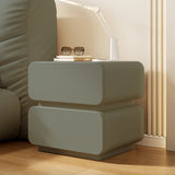 Short Height Wood Frame Two Drawers Kids Nightstand Image - 14