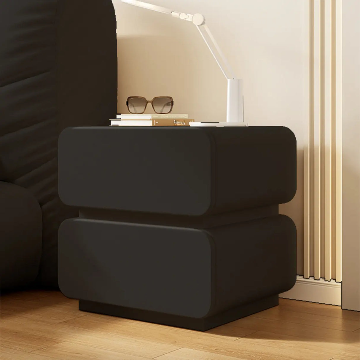 Short Height Wood Frame Two Drawers Kids Nightstand Image - 19