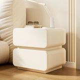 Short Height Wood Frame Two Drawers Kids Nightstand Image - 2