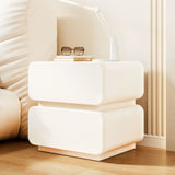 Short Height Wood Frame Two Drawers Kids Nightstand Image - 4