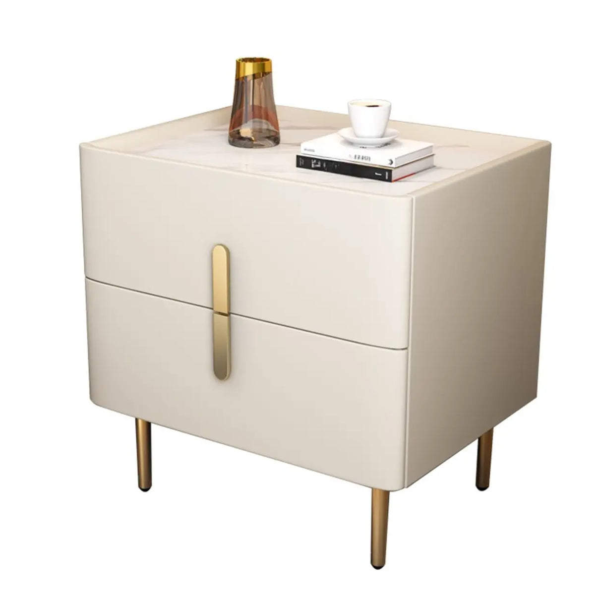 Short Height Wood Nightstand with Drawer Storage Image - 10